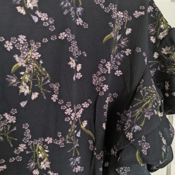 MAX STUDIO Ruffle Crepe High/Low Wrap Midi Dress - Picture 9 of 10